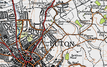 Old map of Hart Hill in 1946