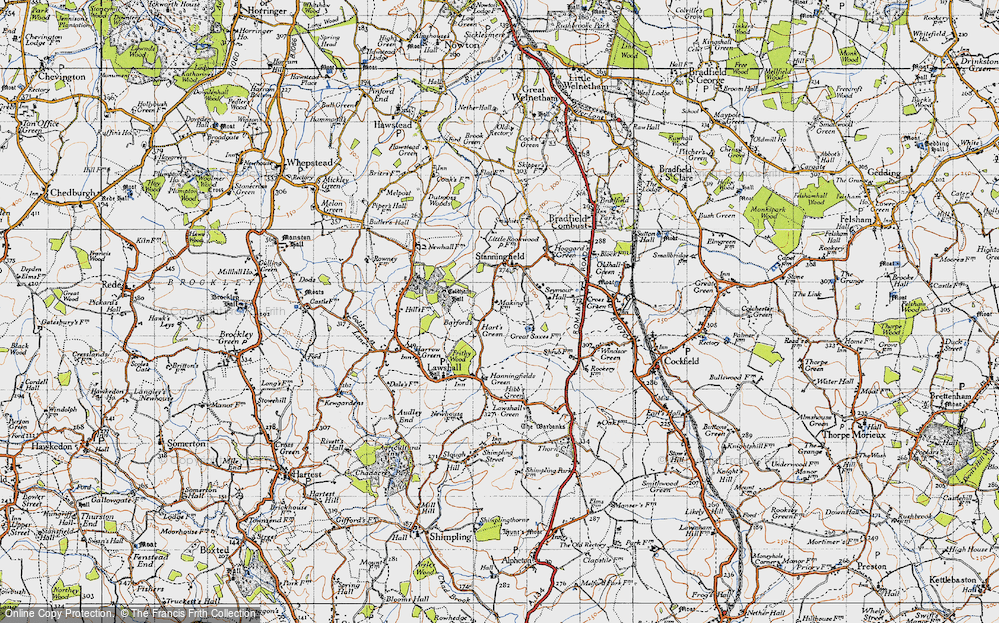 Old Map of Hart's Green, 1946 in 1946