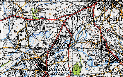 Old map of Hart's Hill in 1946