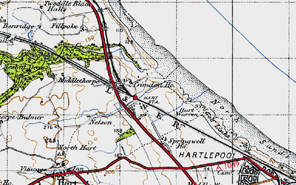 Old map of Hart Station in 1947