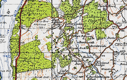 Old map of Blake Holme Plantation in 1947