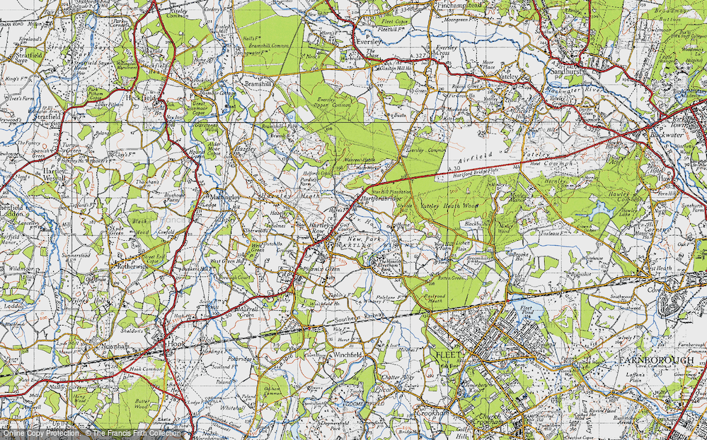 Old Map of Hartfordbridge, 1940 in 1940