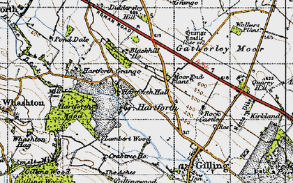 Old map of Hartforth in 1947