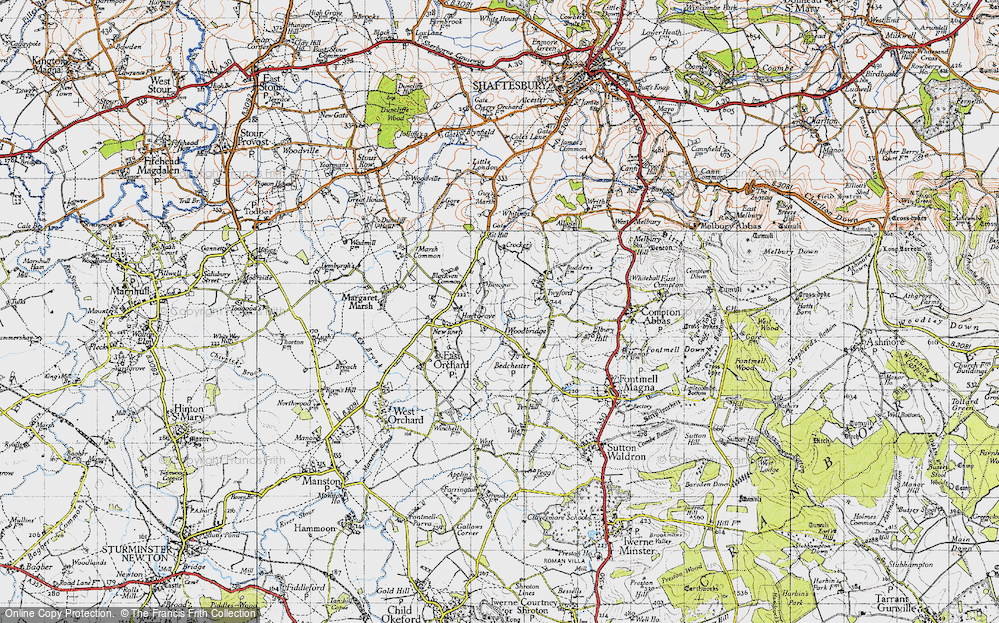 Old Map of Hartgrove, 1945 in 1945
