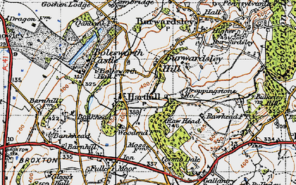 Old map of Harthill in 1947