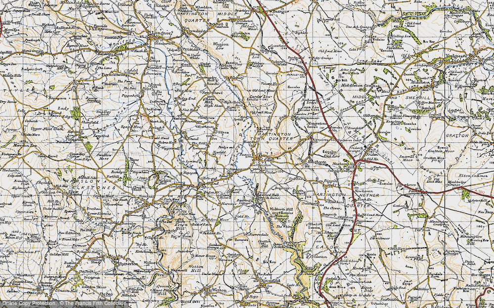 Old Map of Hartington, 1947 in 1947