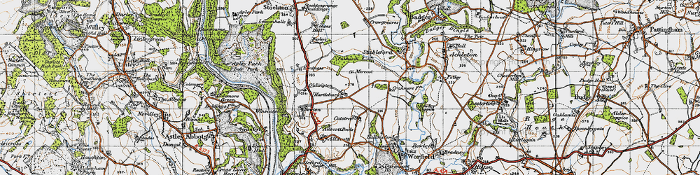 Old map of Hartlebury in 1946