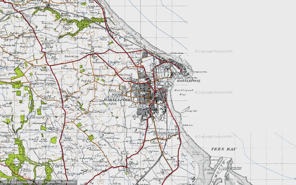 Old Map of Hartlepool, 1947 in 1947