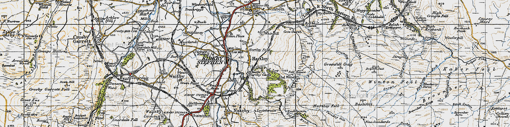 Old map of Hartley in 1947