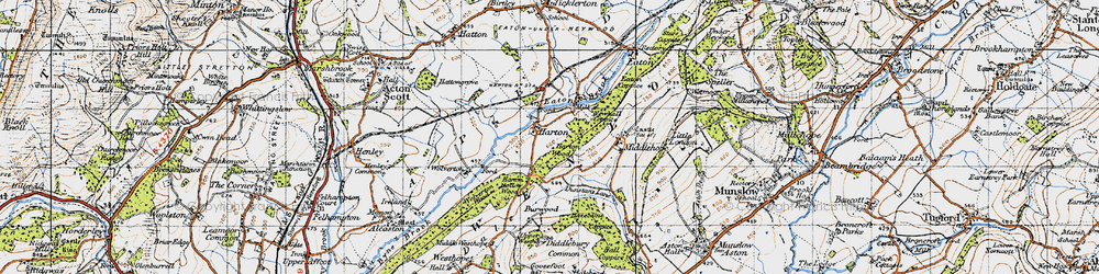 Old map of Ape Dale in 1947