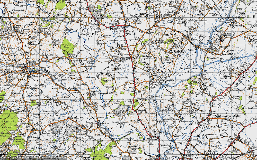 Old Map of Hartpury, 1947 in 1947