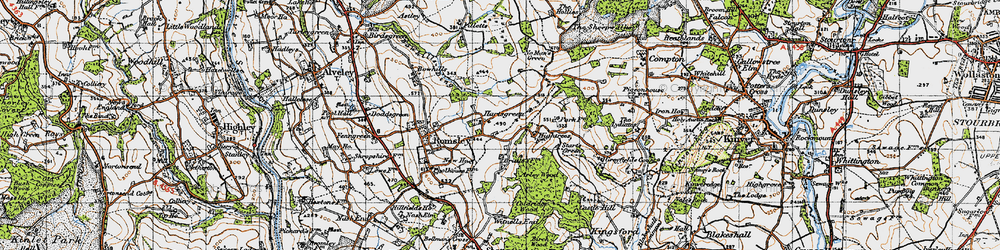 Old map of Arley Wood in 1947