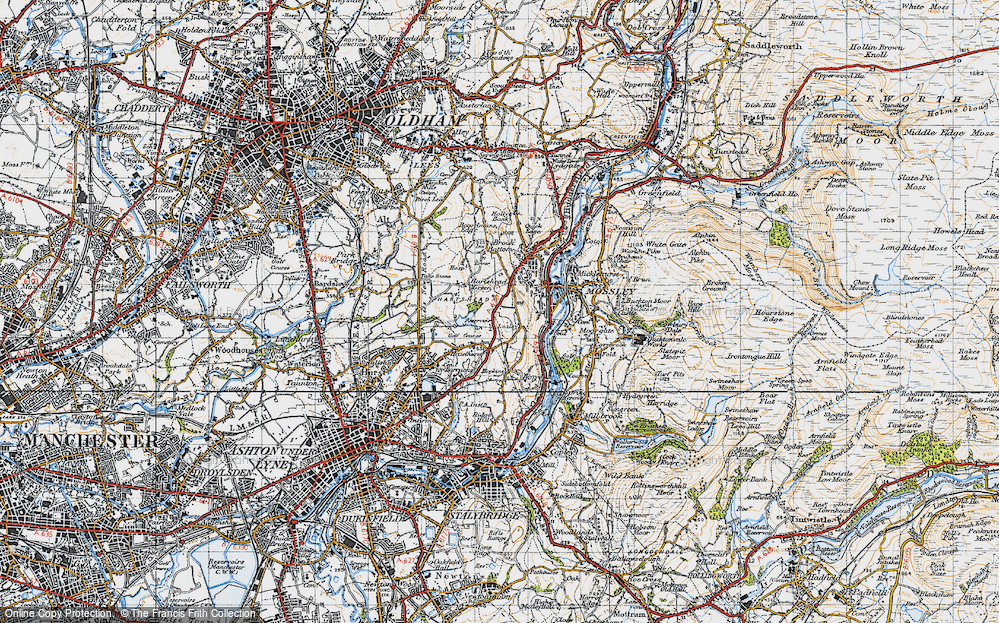 Old Map of Hartshead Green, 1947 in 1947