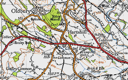 Old map of Hartshill in 1946