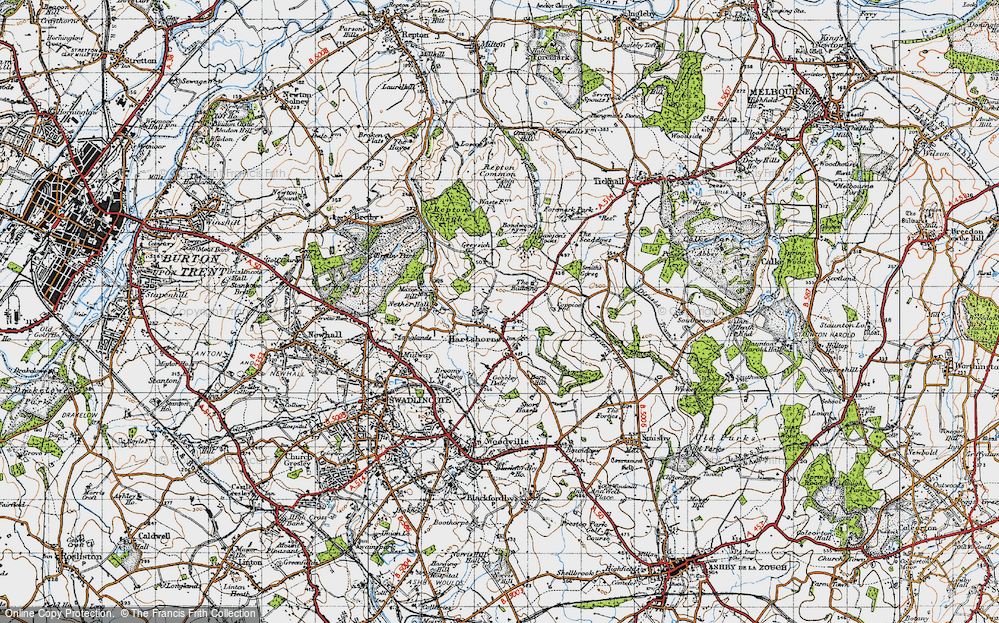 Old Map of Hartshorne, 1946 in 1946