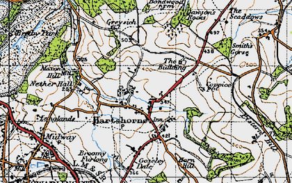 Old map of Hartshorne in 1946
