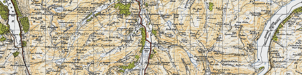 Old map of Hartsop in 1947