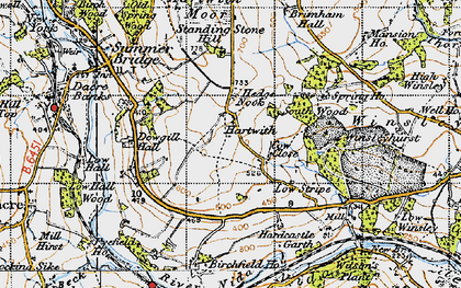 Old map of Winsleyhurst in 1947