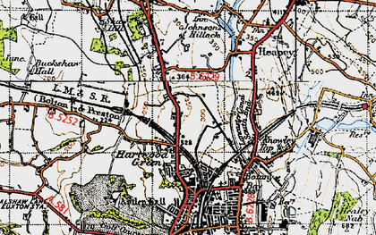 Old map of Hartwood in 1947