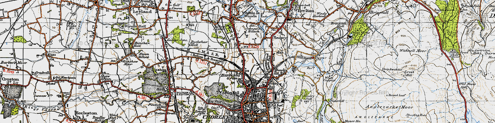 Old map of Hartwood in 1947