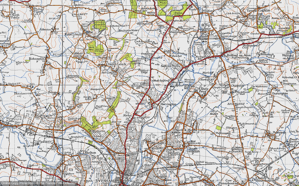Old Map of Harvington, 1946 in 1946