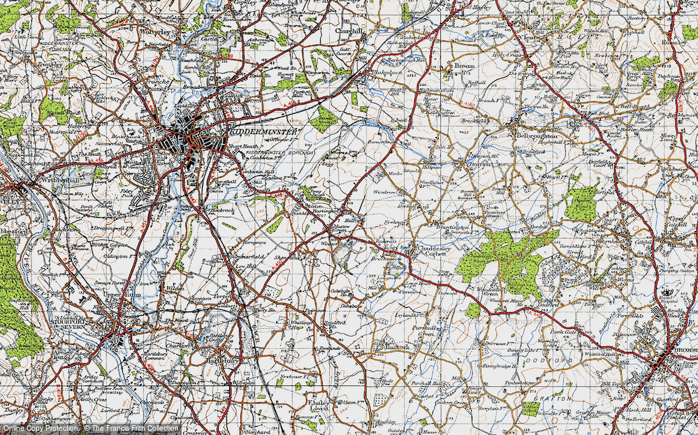 Old Map of Harvington, 1947 in 1947