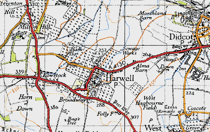 Old map of Harwell in 1947