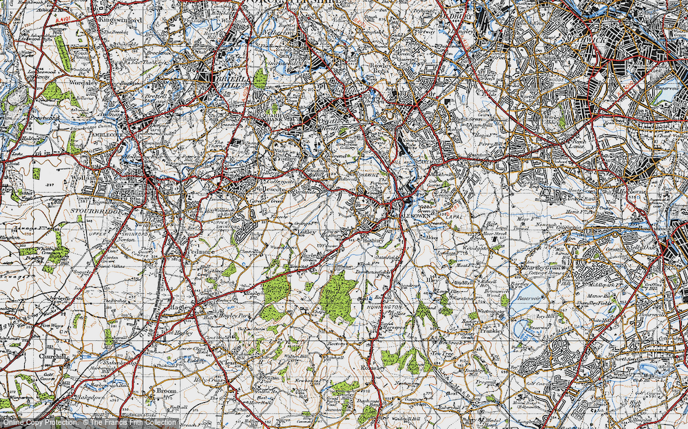 Old Map of Hasbury, 1947 in 1947