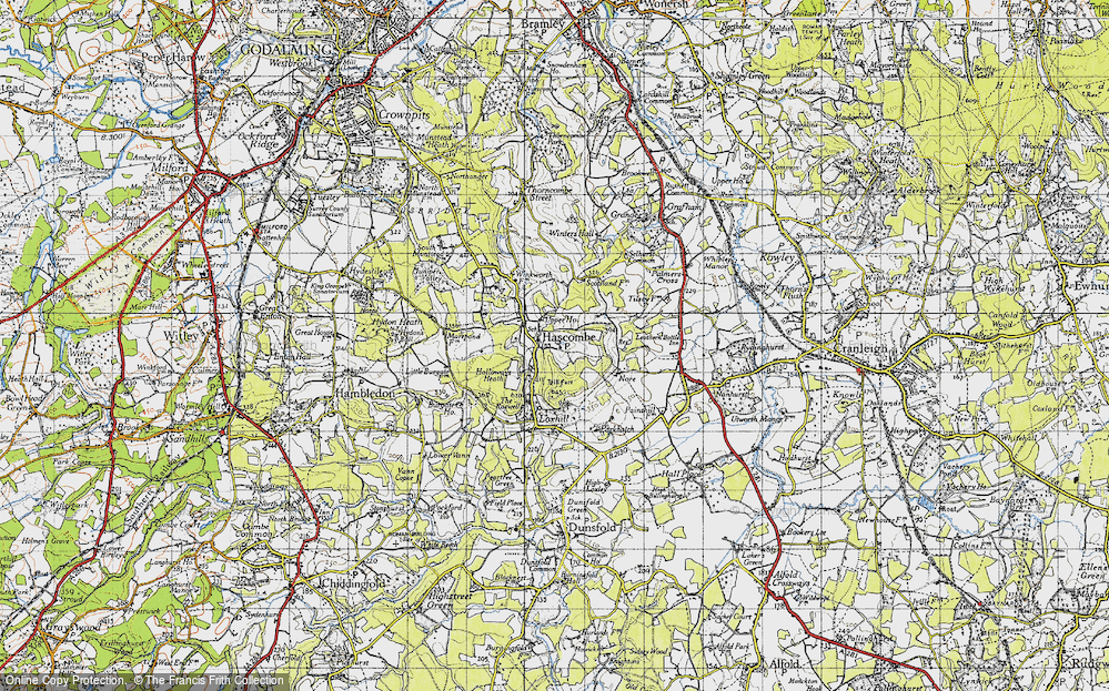 Old Map of Hascombe, 1940 in 1940