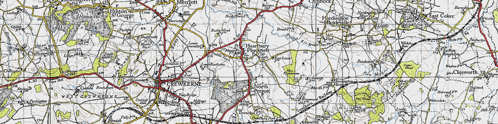 Old map of Broad River in 1945
