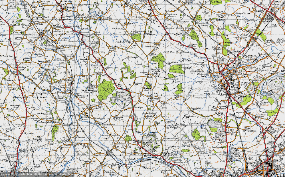 Old Map of Haseley Knob, 1947 in 1947