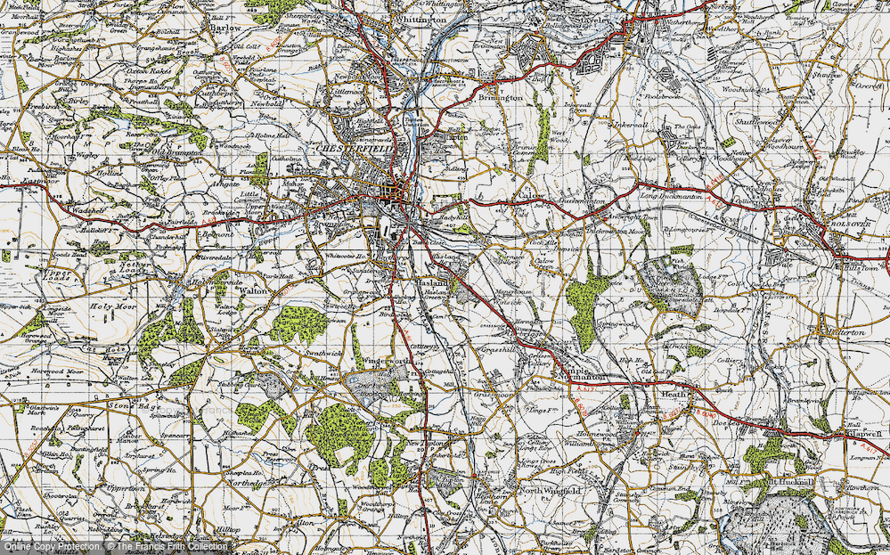 Old Map of Hasland, 1947 in 1947