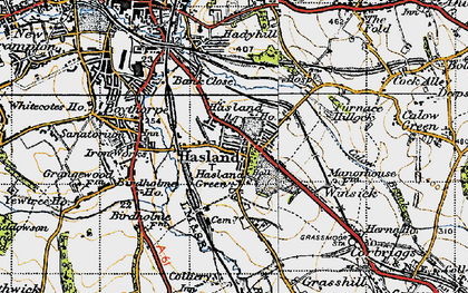 Old map of Hasland in 1947