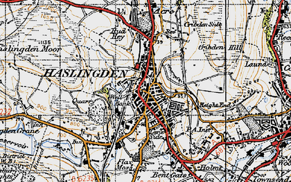 Old map of Haslingden in 1947