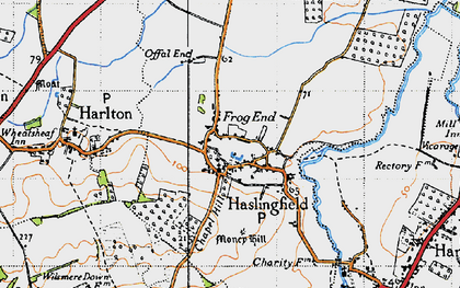Old map of Haslingfield in 1946