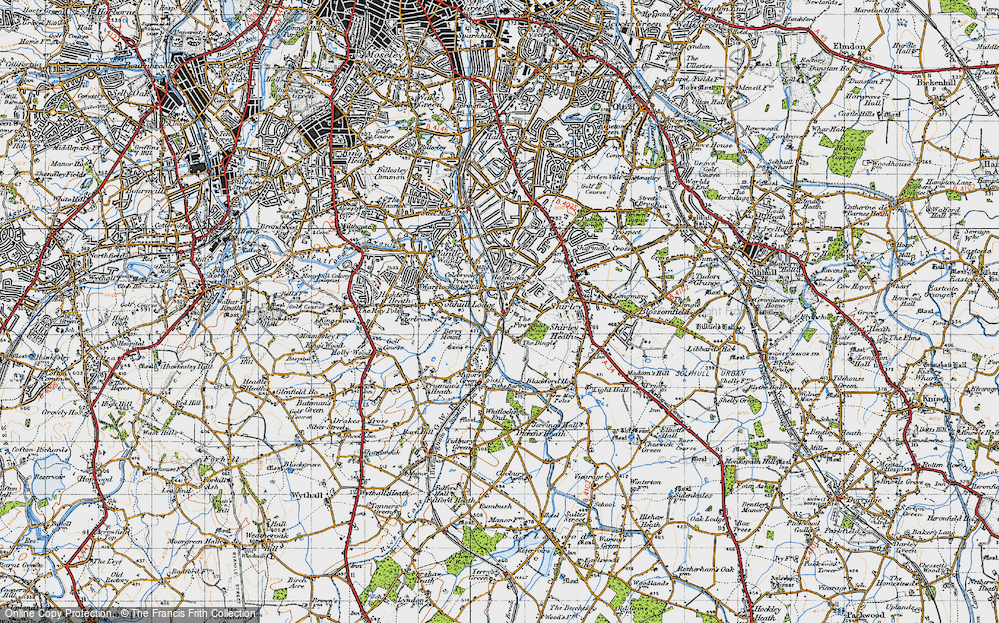 Old Map of Hasluck's Green, 1947 in 1947