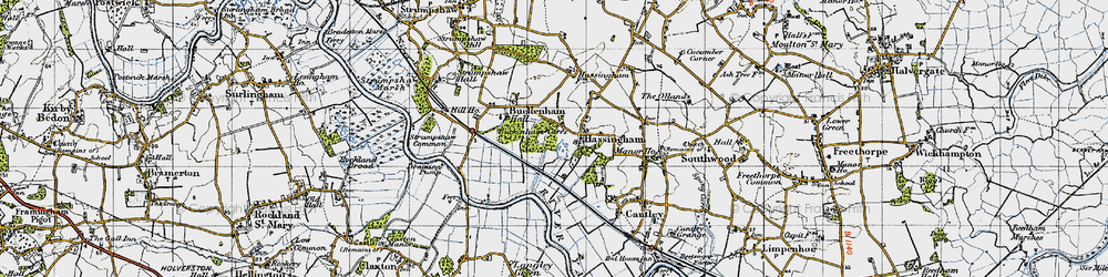 Old map of Hassingham in 1946