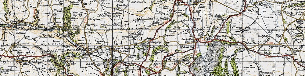 Old map of Birchill Bank Wood in 1947