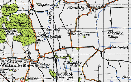 Old map of Boothby Grange in 1946