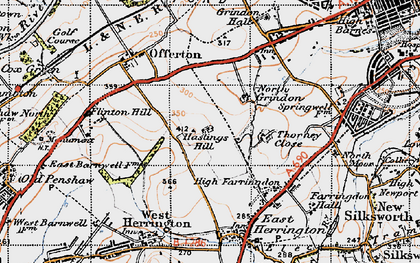 Old map of Hasting Hill in 1947