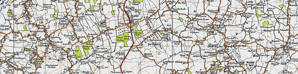 Old map of Hastingwood in 1946
