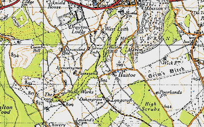 Old map of Hastoe in 1946