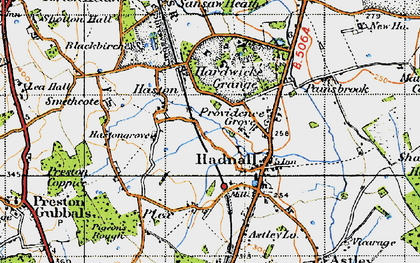 Old map of Plex in 1947