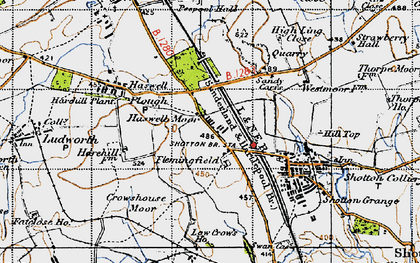 Old map of Haswell Moor in 1947