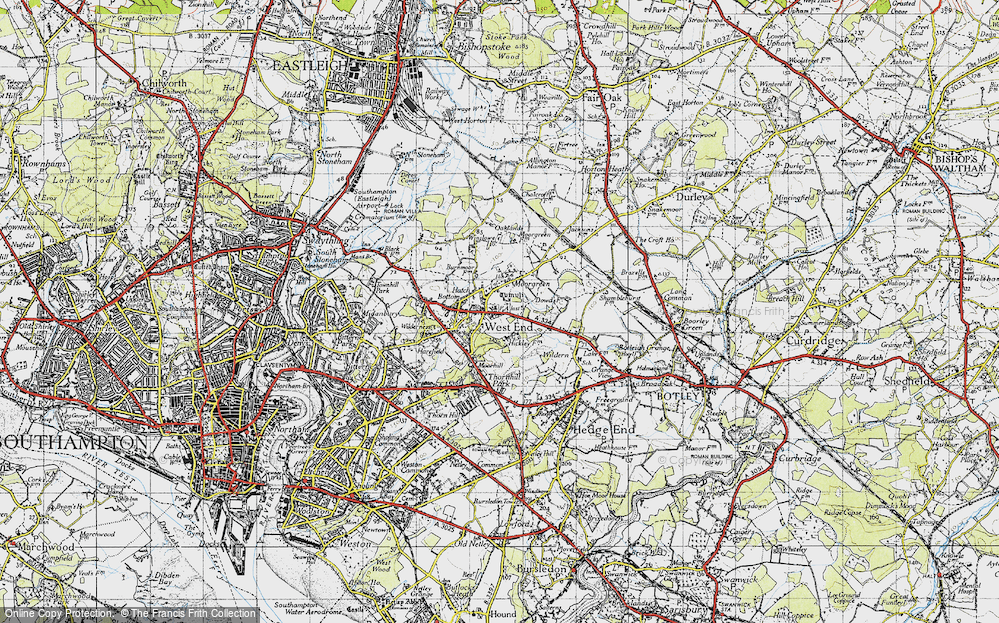 Old Map of Hatch Bottom, 1945 in 1945