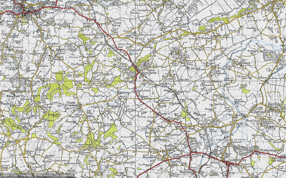 Old Map of Hatch Green, 1945 in 1945