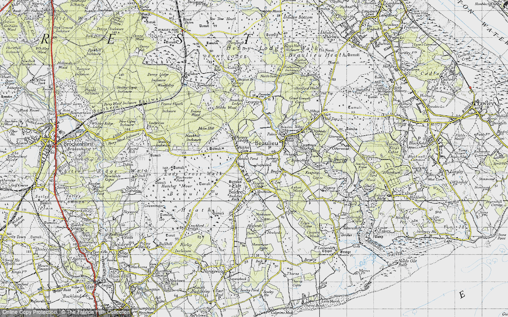 Old Map of Hatchet Gate, 1945 in 1945