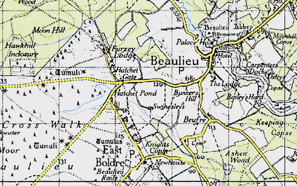 Old map of Hatchet Gate in 1945