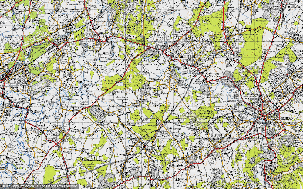 Old Map of Hatchford, 1940 in 1940