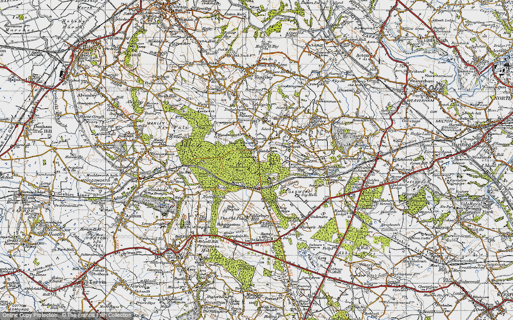 Old Map of Hatchmere, 1947 in 1947